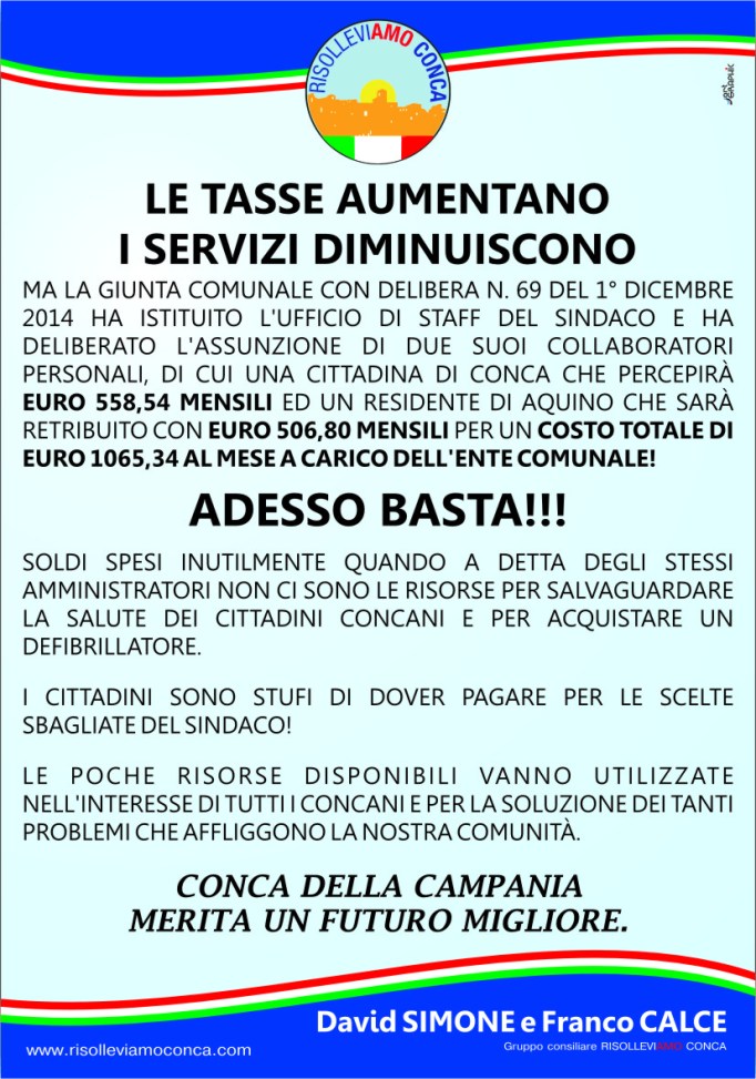 MANIFESTO RISOLLEVIAMO CONCA - 21 DICEMBRE 2014